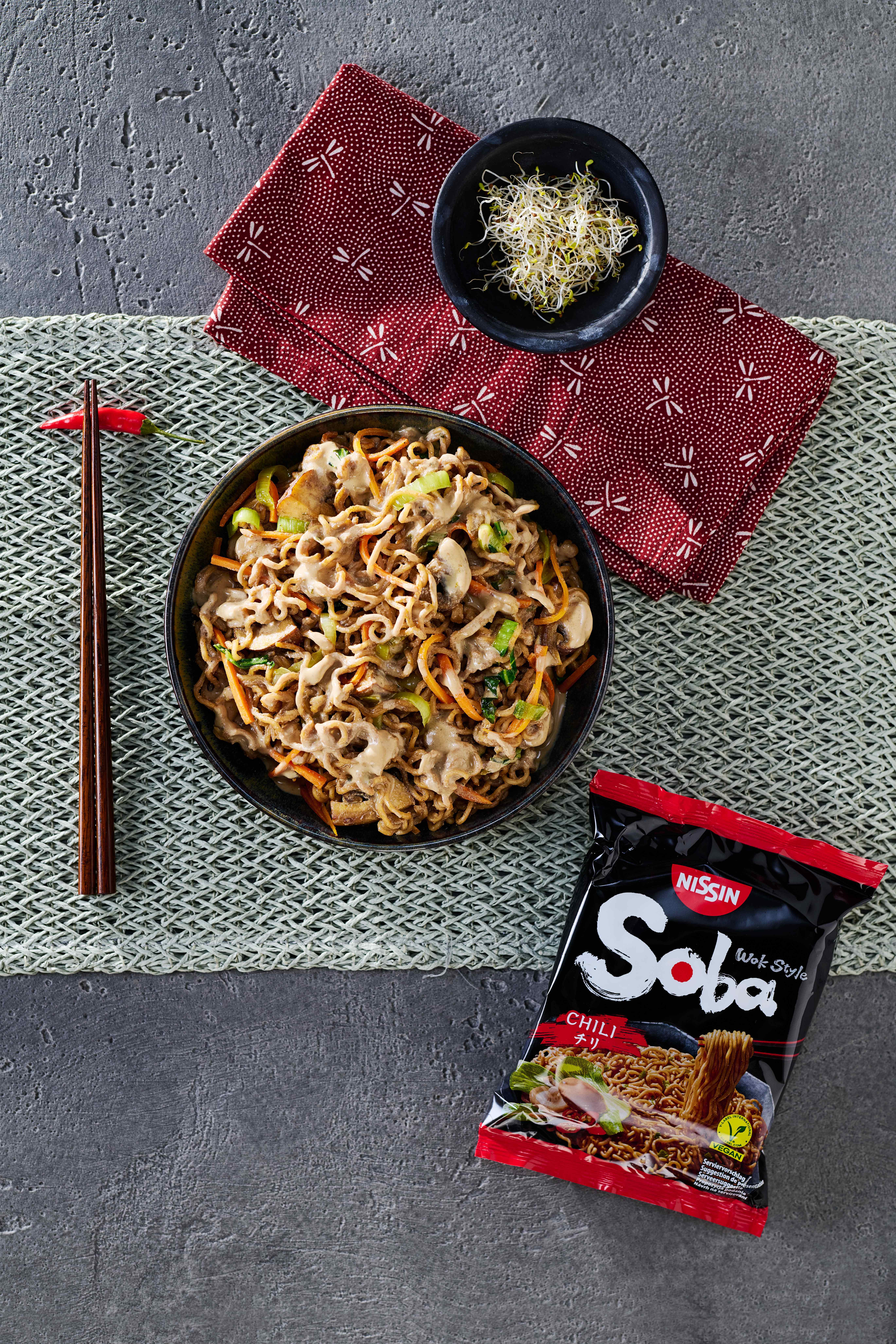 Creamy Vegan Soba Bag Chili